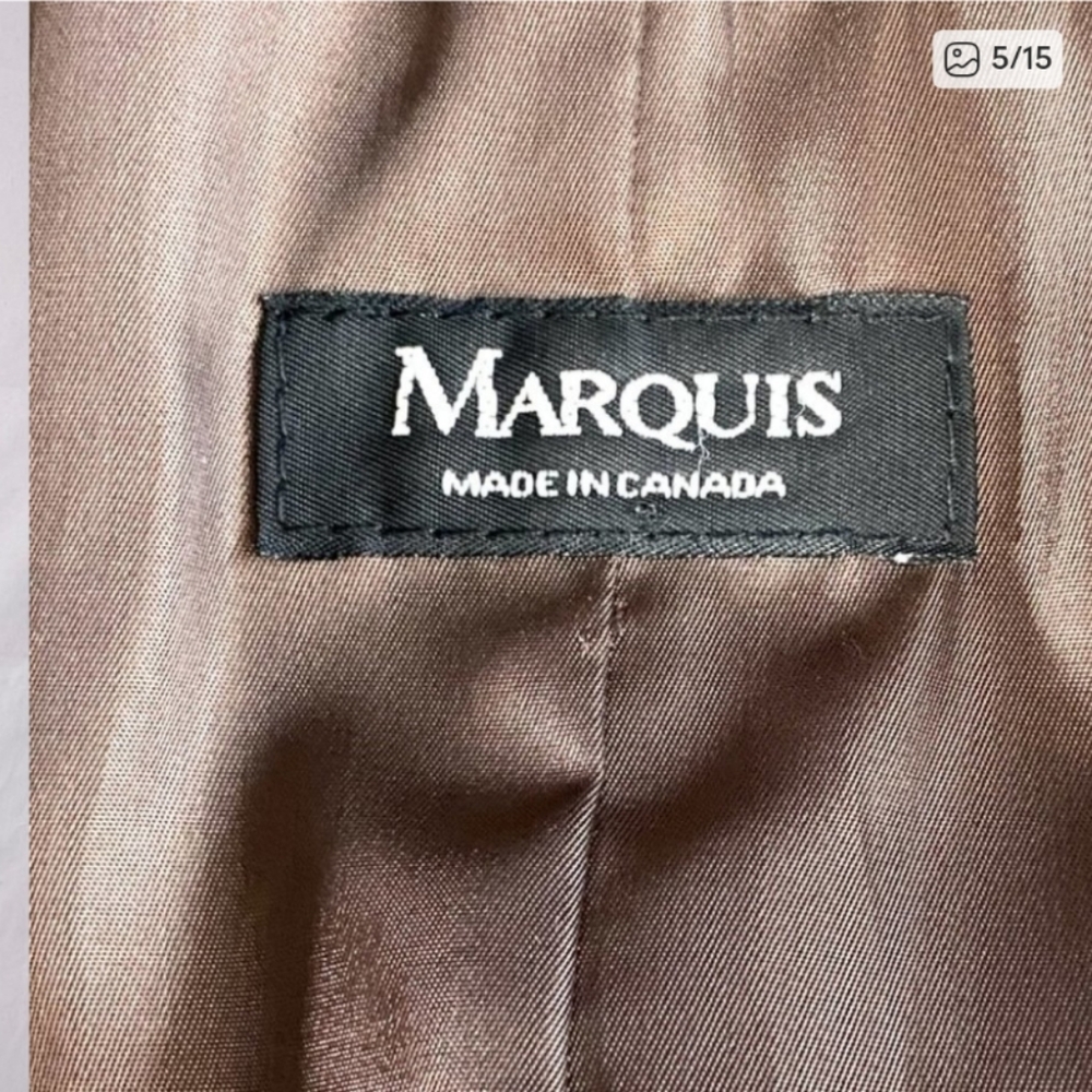 VINTAGE Marquis Brown 100% Suede Leather Jacket - Picture 6 of 16